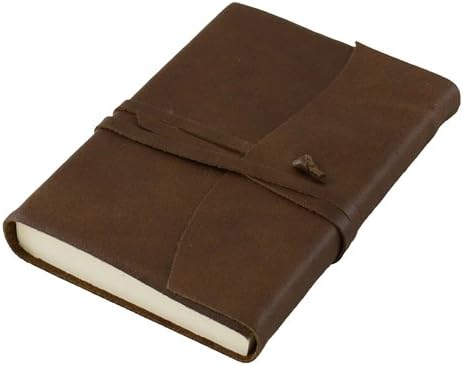 Amalfi Small Leather Journal, Chocolate Brown