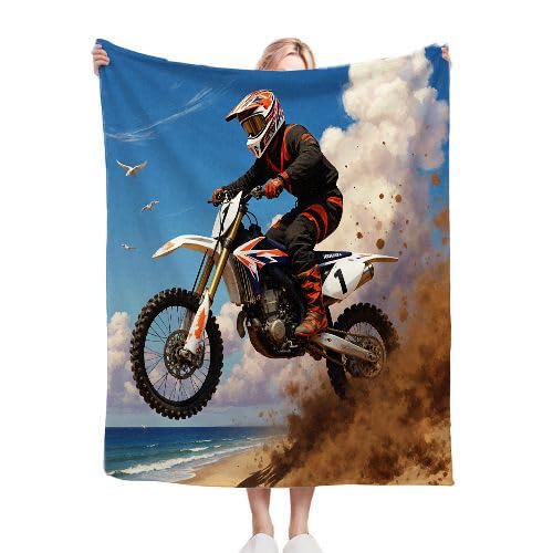 Couverture 220x240 haut de gamme moto 3D douce et résistante