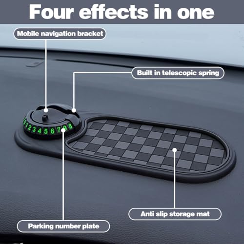 Multifunction Car Anti-Slip Mat Auto Universal Phone Holder, Auto Antirutschmatte Handyhalterung, Silikon-Matte Telefonpad für Autodekorationen, Brillen, Handys Verwendet