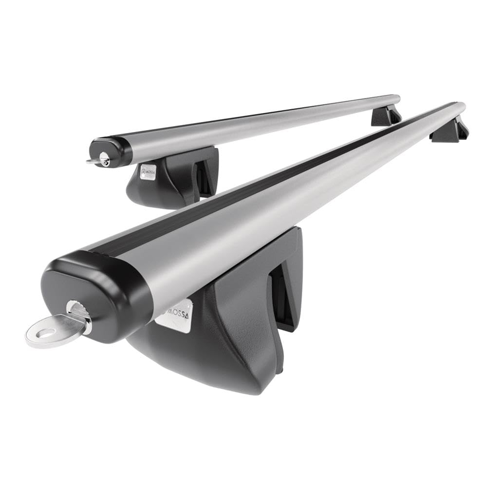 Mossa Barras de Techo ALU aptas para Dacia Dokker 2012-2021 Plata AA | Furgoneta - railing integrado