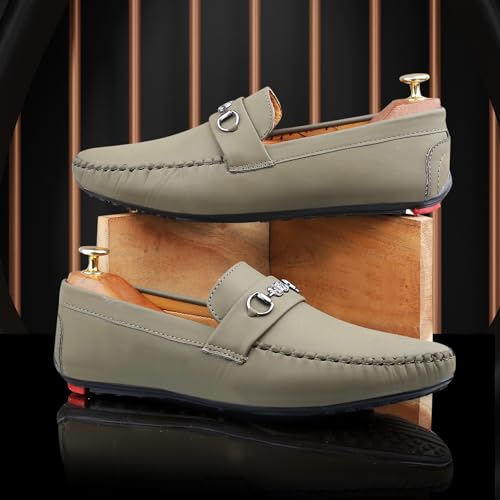 Image of WUGATTI Men's Leather Slip-On 100% Pure Leather Stylish Standard Casual Loafers