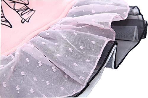 Puppy Face Cute Dog Dresses for Pet Clothes Bowknot Printed Pink Skirt Dog Shirt Apparel Small - Image 4