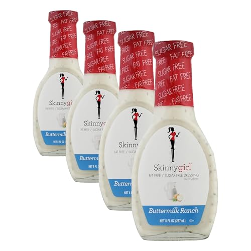 Image of Skinnygirl Fat-Free Salad Dressing, Sugar-Free Buttermilk Ranch, 8 Ounce (Pack of 4)