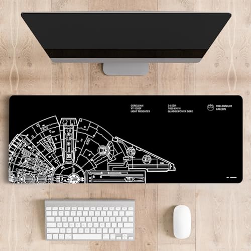 Stanoha Mousepad Desk Mat Gaming Large Keyboard Cute Office Desktop Computer Laptop Black XXL Long Giant Big Cool Modern Design Unique