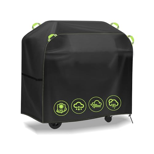 Yoassi Housse Barbecue Extérieur 145*60*120cm, Anti-Vent Bâche de Protection Barbecue Camping-gaz en Tissu Oxford 420D, Etanche Housse BBQ/Chariot Plancha...