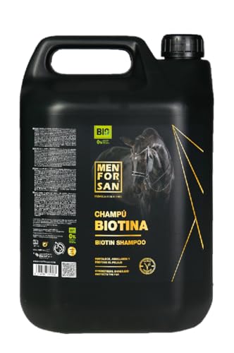 MENFORSAN Champú de biotina para Caballos, 5L | Bio - Vegan Friendly - 100% Natural | Premium Horse Care