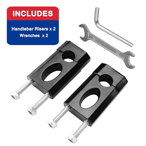 Image of 7 /8 22mm Handlebar Risers for Coleman CT200U-EX BT200X RB100 BTX200 Mega Moto Monster Moto MM-B80 Mini Bike Razor MX650 MX500 MX400 MX350 SX500 SSR 125 Apollo Dirt Pit Bike Quad Heavy Duty Black