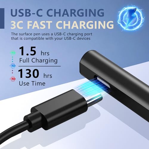 Image of Rechargeable MPP 2.0 Tilt Pen for HP 2-in-1 Touchscreen Laptops,Genuine Digital Stylus Pen for HP Envy X360 /Pavilion X360 /Spectre X360 with 4096 Pressure Sensitivity and Palm Rejection,Black | Digital Stylus Pen for HP Envy X360 /Pavilion X360 /Spectre X360 with 4096 Pressure Sensitivity and Palm Rejection,Black