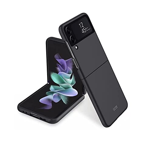 Boerhang Cover Per Samsung Galaxy Z Flip 4, Anti-Graffi, Cover Protettiva Per Pc Ultrasottile Antiurto.(Nero)