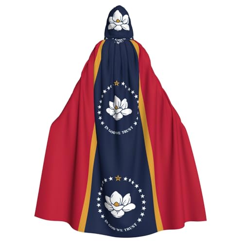 Robe de carnaval Mississippi State Flag pour adulte avec capuche médiévale