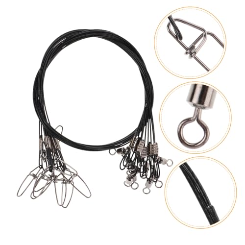 Hemoton cable acero 50 cm para pesca 10 pcs miniatura 7