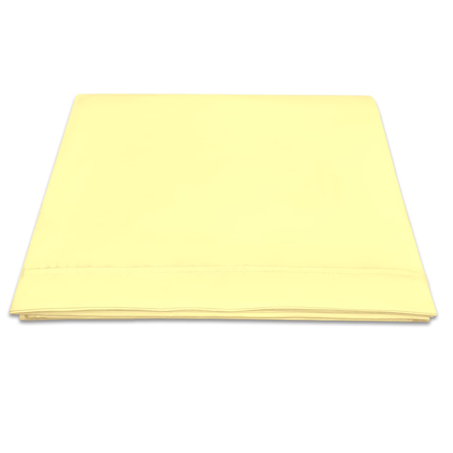 Pizuna Flat Sheets Double Mellow Yellow, 400 Thread Count Long Staple 100% Cotton Bed Sheets Double 230x280 cm