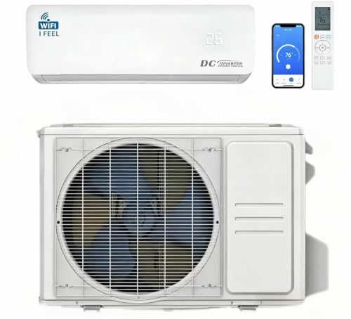 18000 BTU Air Conditioner Wall Split Wi Fi 5 In 1 Air Cooler Heater Dehumidifier Air Purifier Fan With Heat Pump Remote Control App Control 5.1 kW A++ Rating Pre Gassed