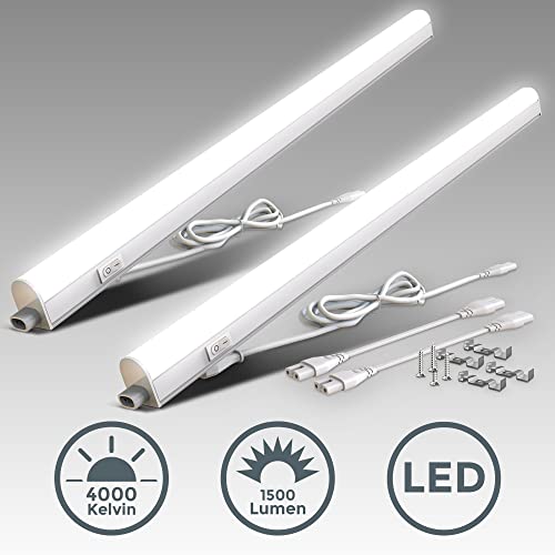 Réglette LED 15W haute luminosité 1200 Lm blanc neutre B.K.Licht pour meuble haut