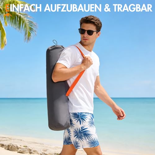 Portal Strandstuhl klappbar leicht Campingstuhl faltbar niedrig 150KG – Ansicht 6