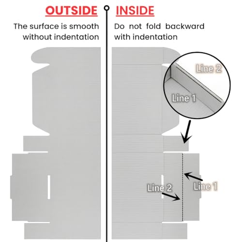 PackGenie 5x5x3 Inch White Corrugated Mailer Box (50 Pack) Pack of 50 - Image 6