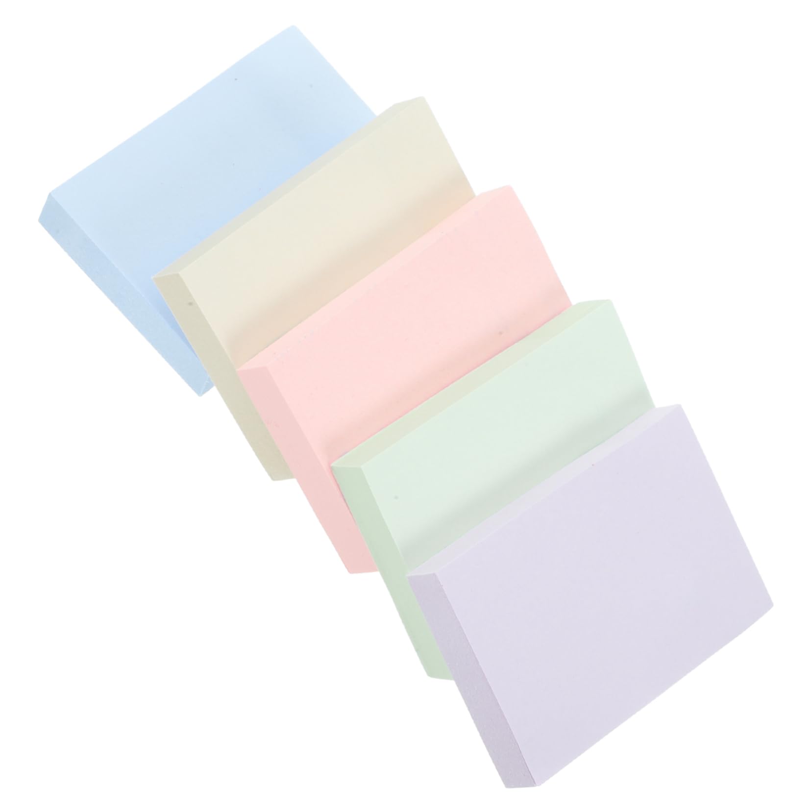 Uonlytech 5 Sets Self Adhesive Colored Note Pads Tearable Memo Stickers for Office and School Kawaii Sticky Tabs Portable and Decorative Mixed Color