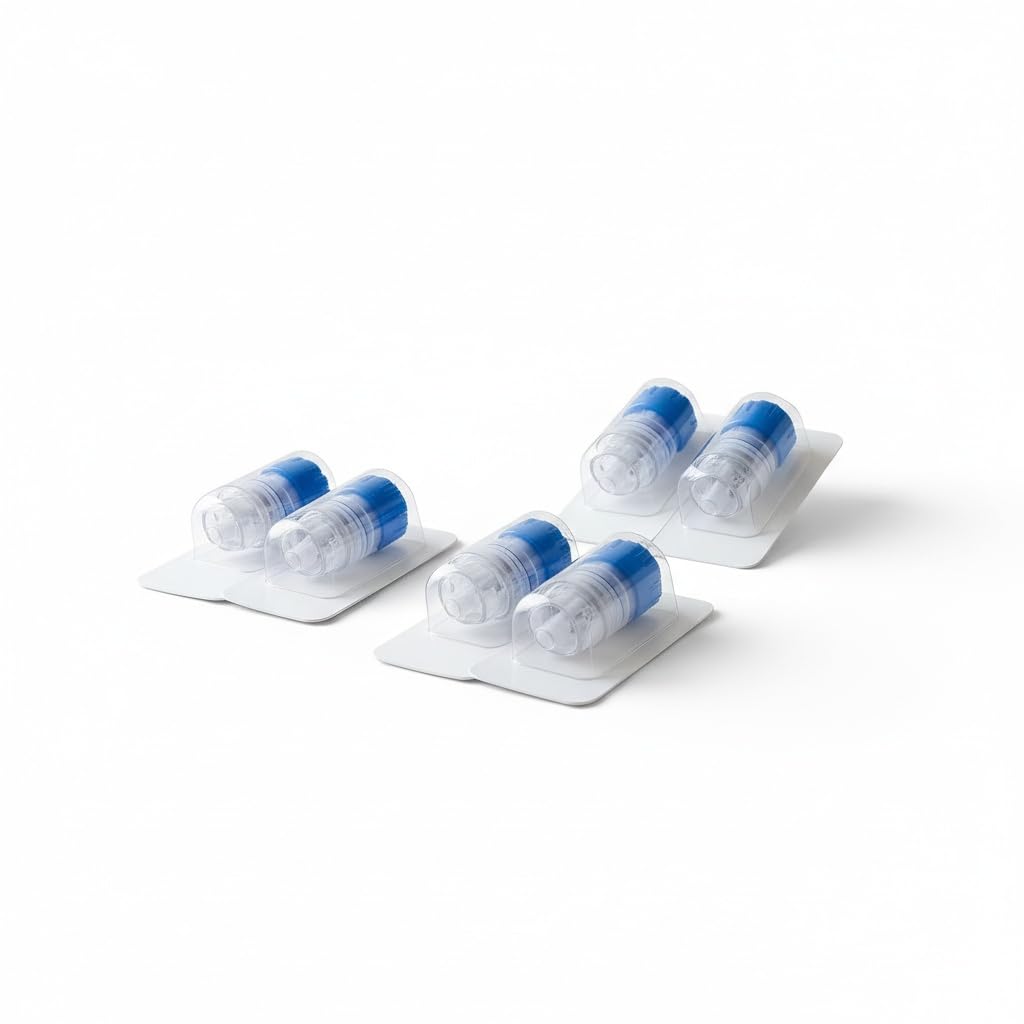 100Pack Luer Lock Needleless Connector, Multi-Purpose Extension Set Fittings, Sterile Individually Wrapped Individually Seal for Veterinary and Lab