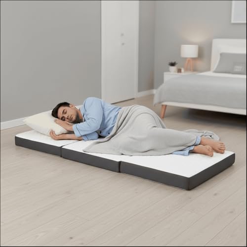 Image of Tri-Fold Foldable Mattress for Floor & Travel | Lightweight, Portable & Compact Sleeping Bed | Ideal for Single & Double Use | Easy Storage & Comfort Support (Single, 72x36x3 Inches)