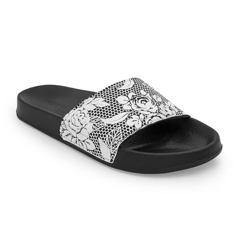 Image of Red Tape Womens Sliders in Slate Blue | Casual Pool Sliders | SLATE BLUE | 3 UK