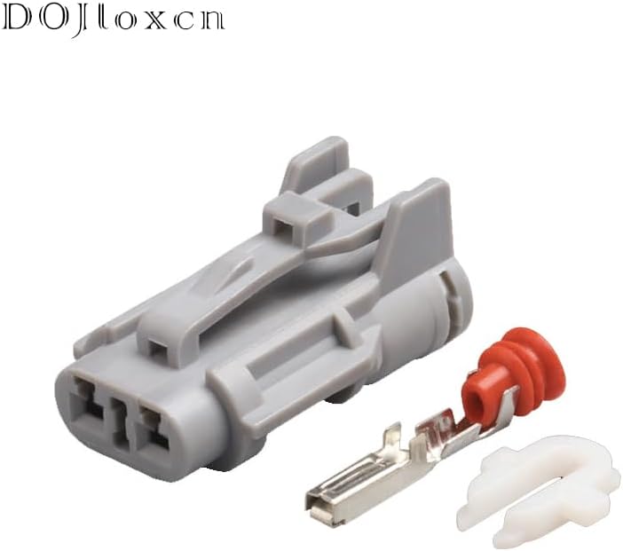 1/5/10/20/50 Sets 2 Pin Auto Daytime Running Lamp Grey Female Male Waterproof Connector Automotive 7123-1424-40 With Terminals - (Color: 2p female male, Package: 20 sets, Pins: 2P)