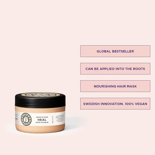 Maria Nila Head & Hair Heal, Hair Mask 250 ml, Soothing Aloe Vera for dry & itchy scalps, 100% Vegan & Sulfate/Paraben free