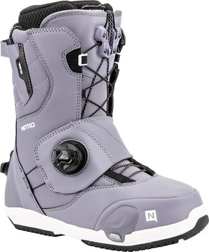 Nitro Women's Cave Step On TLS Snowboard Boat, Lilac, 26.5