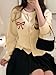 MakeMeChic Women's Bow Cardigan Sweaters Button Down Long Sleeve Knit Outerwear Apricot Small