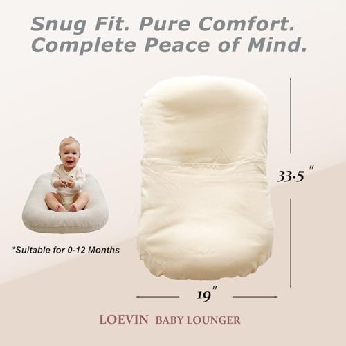 Image of Baby Lounger for Newborn 0-24 Months, Portable Nest & Play Mat