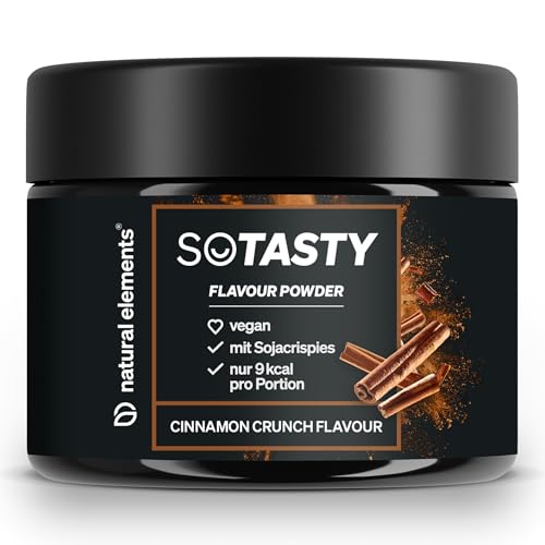 natural elements SoTasty Geschmackspulver 200g – Cinnamon Crunch – 9kcal/Portion (3g) – vielseitiger Genuss für Quark, Porridge, Shakes – in Deutschland entwickelt & laborgeprüft