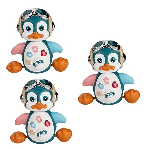 Vaguelly 3 Piezas pingüino Bailando Juguete Diver pinganillos lamparas Animales Pilas Bailar Toys Lamps Play Dance curiosidad maquetas lampada candeeiros jugetes música Modelo niño AbS