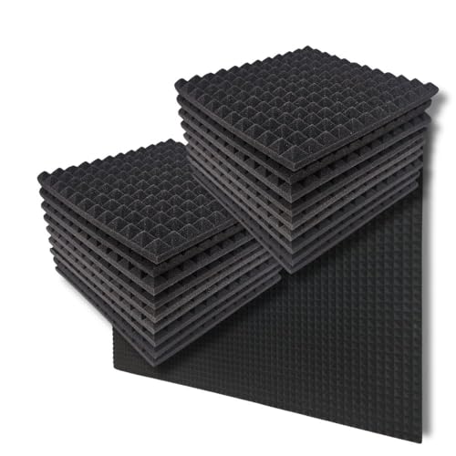 MMT Acoustix® 18Pc Pyramid Acoustic Foam, ProStudio Sound Setup,...