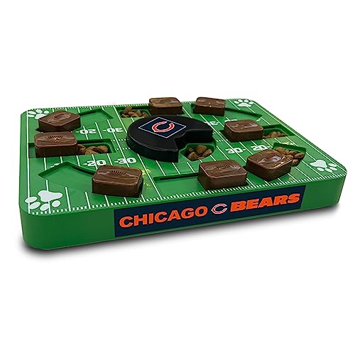 Image of Pets First NFL Chicago Bears Puzzle Toy for Dogs, Slow Feeder Board for Pets, Interactive Doggie Treat Toy