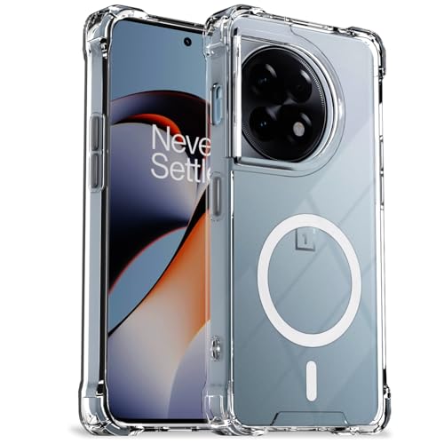 Image of Pikkme Back Cover for OnePlus 11R 5G Mag-Safe Shockproof PC + TPU Protective Case Magnetic Support Bumper Case (Transparent Mag-Safe)