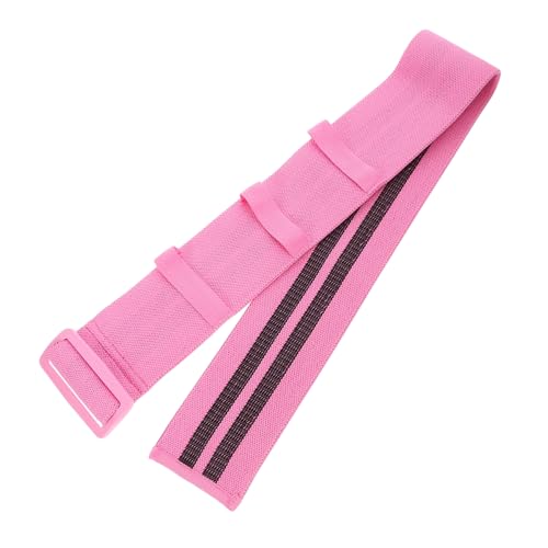 BESPORTBLE Banda Elástica De Cadera Diademas para Mujeres Ropa Deportiva Bandas De Resistencia con Mango Bandas De Fitness Banda Elástica De Gimnasia Manijas De Entrenamiento Yoga Women Rosa