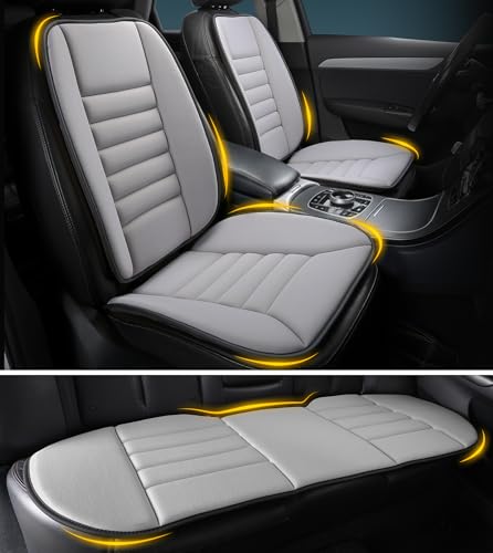 Image of kingphenix 5-Piece Car Seat Cushion Set with Back Support | Full Back Support Pillow and Seat Cushion for Long Driving, Road Trips, Truck, Van, SUV, Gray