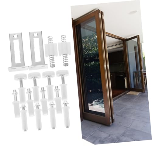 Kit de Herrajes para Puerta Plegable con Pivotes Superiores de Metal para Puerta Corrediza de Clóset Reemplazo Fácil Instalación para Operación Estable miniatura 3