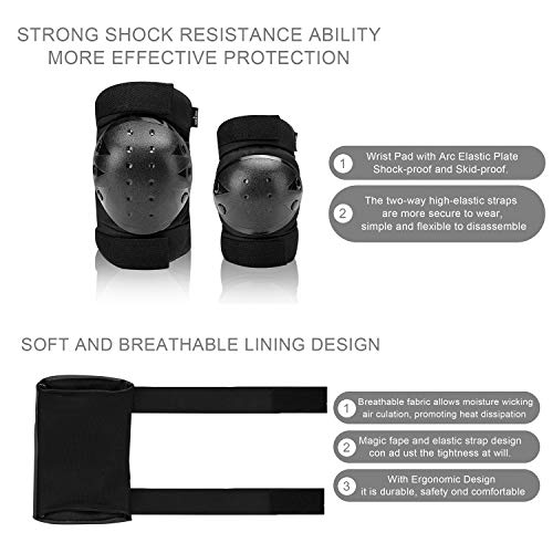 image for sphaiya Youth/Adult Protective Gear Set Knee Pad Elbow Pads Guards Pro