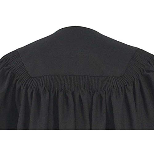 IvyRobes Unisex Plymouth Clergy Robe Judge Robe Pulpit Robe Black4