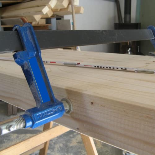 2 Piezas Tornillo de apriete con de barra de acero y tornillo de fácil liberación. Sistema de émbolo con doble rosca. Sargento fabricado en acero, con barra dentada para mas seguridad. 120x300mm