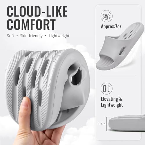 Image of Aoowoll Mens Shower Shoes With Holes Dry Quickly Bath Slippers Womens Non Slip Indoor Home Bedroom Pool Spa Guest College Dorm