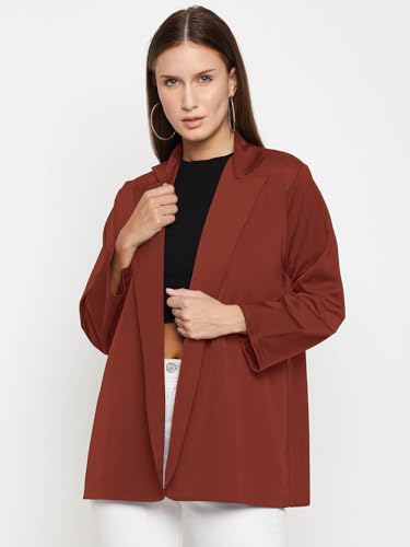 Image of Women's Jacket (Solid Maroon Crepe Jacket with & Full Sleeve)