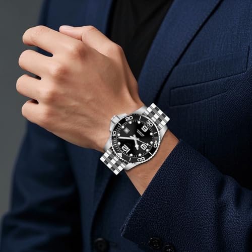 Image of Brushed Metal Watch Bands for Men Women Solid Stainless Steel Watch Band 18 /20 /22 /24 /26mm Watch Bracelet Strap Deployment Double Lock Deployment Buckle Black Silver Blue Gold