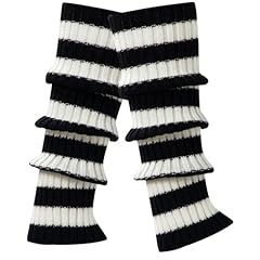 1 Pair - Black and White Stripes