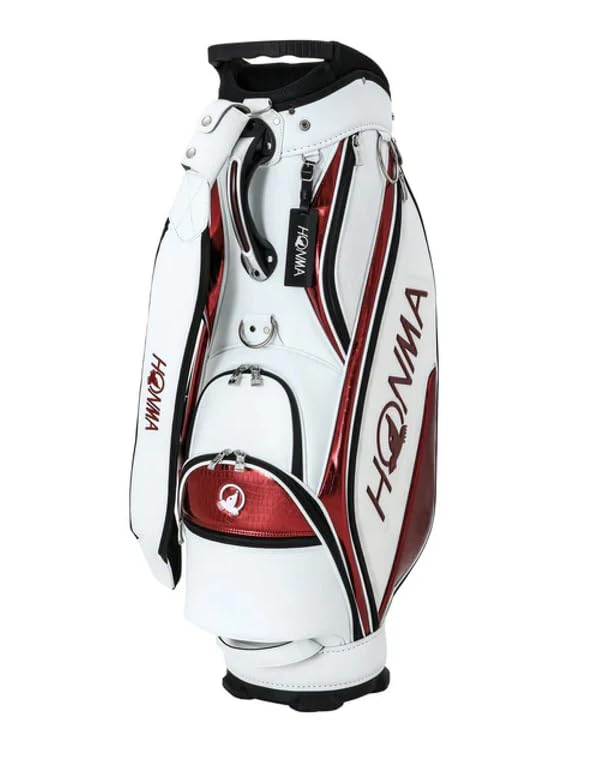 Honma Staff Bag 12496 Sac de golf pour chariot Blanc/rouge