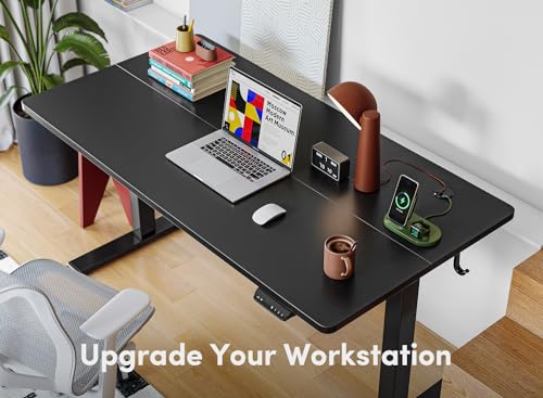 FEZIBO Electric Standing Desk, 63 x 24 Inches Height Adjustable Stand up Desk, Sit Stand Home Office Desk, Computer Desk, Black - Image 5