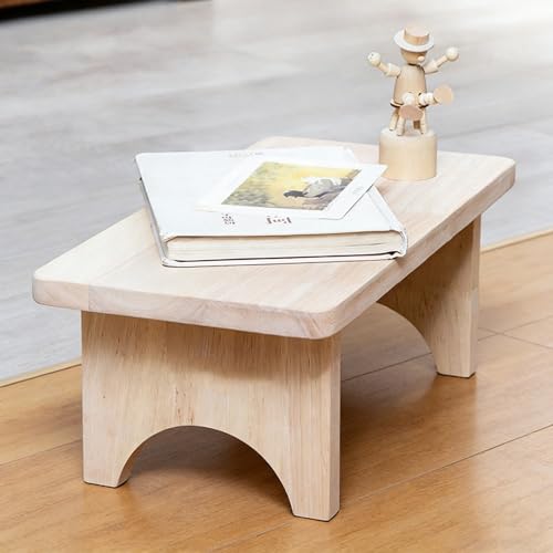 Taburete de madera natural para banco de recibidor y entrada de casa 2