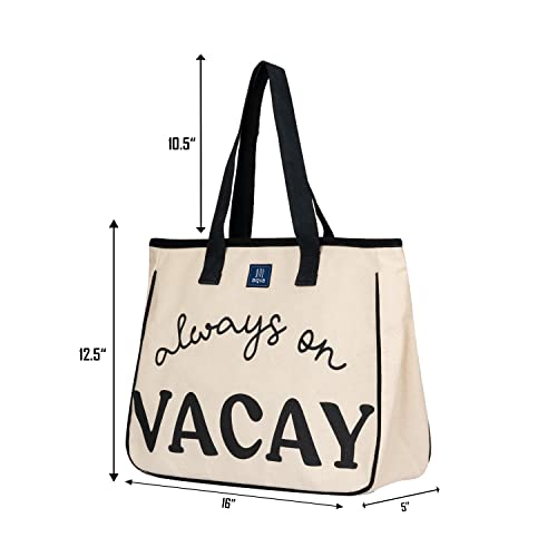 Image of AQVA Women & Men Cotton Tote Bag, Black and White Collection