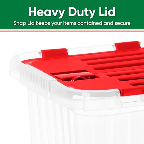 Image of Superio Clear Storage Box with Lid, Plastic Container Bins for Organizing, Stackable Crates, BPA Free, Non Toxic, Odor Free, Organizers for Home, Office, and Dorm (17 Quart)