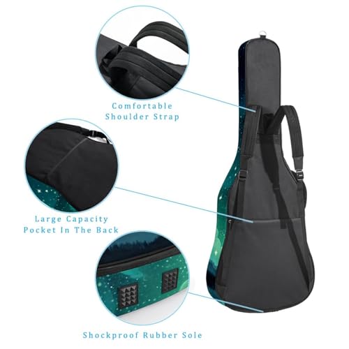 Housse de guitare acoustique 40 pouces imperméable et multicolore
